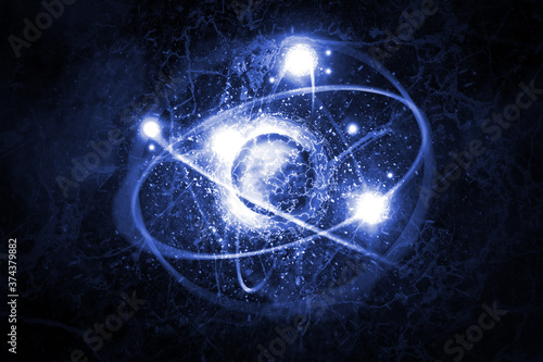 Atomic Particle 3D Illustration