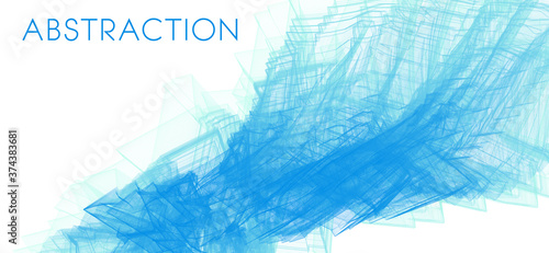 Blue hairline abstraction. Subtle vector graphics