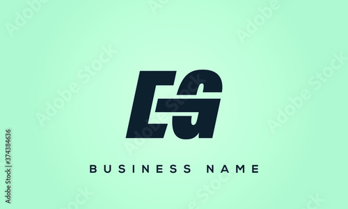 Alphabet letter icon logo GE or EG