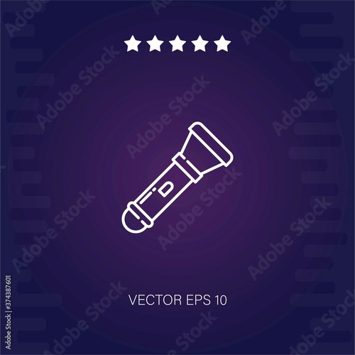 flashlight vector icon modern illustartion