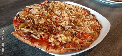 hot and delicious pizza