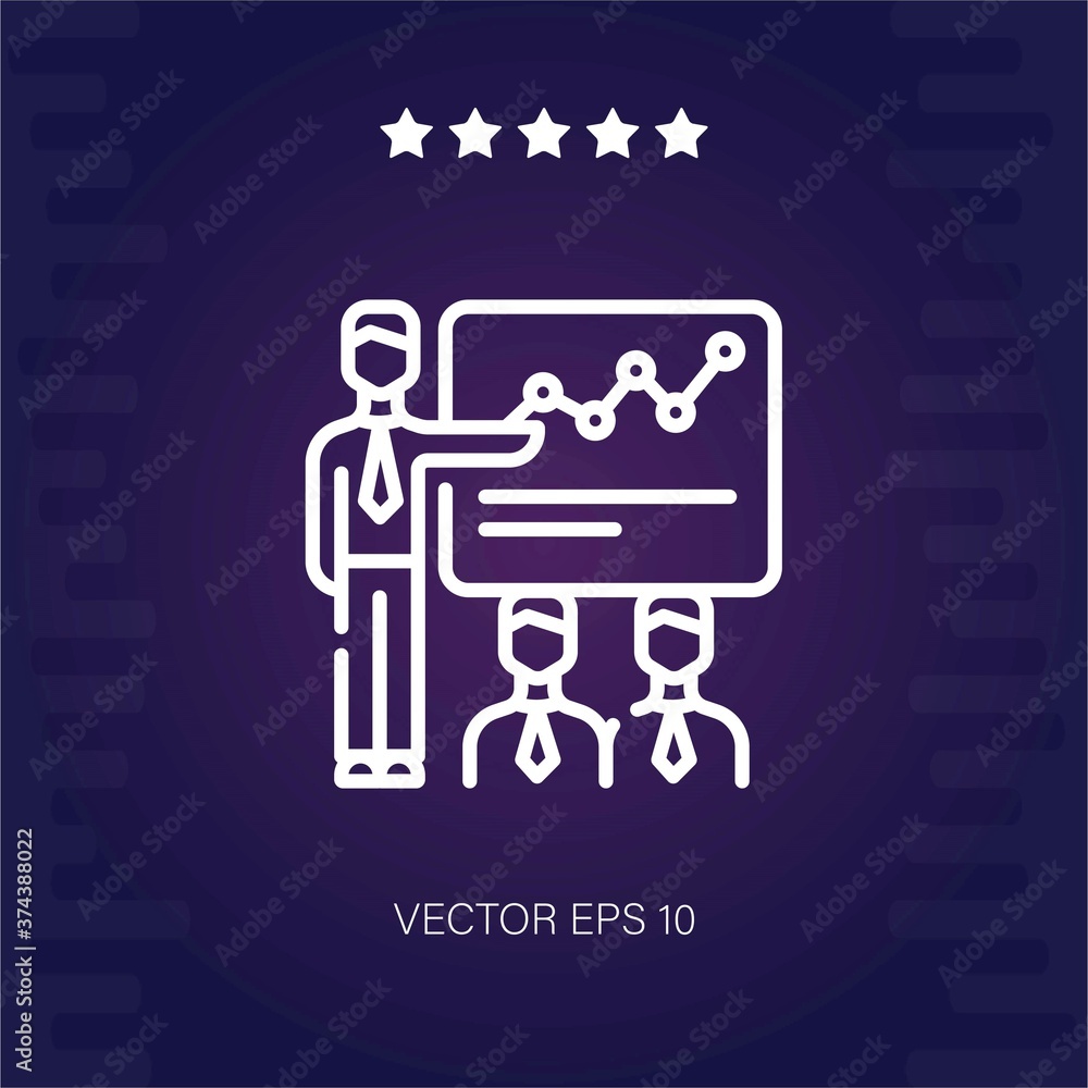 presentation vector icon modern illustartion