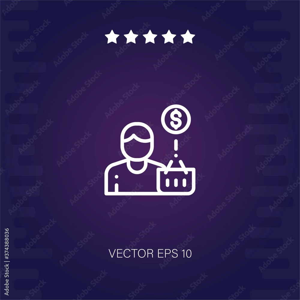 user vector icon modern illustration user vector icon modern illustration