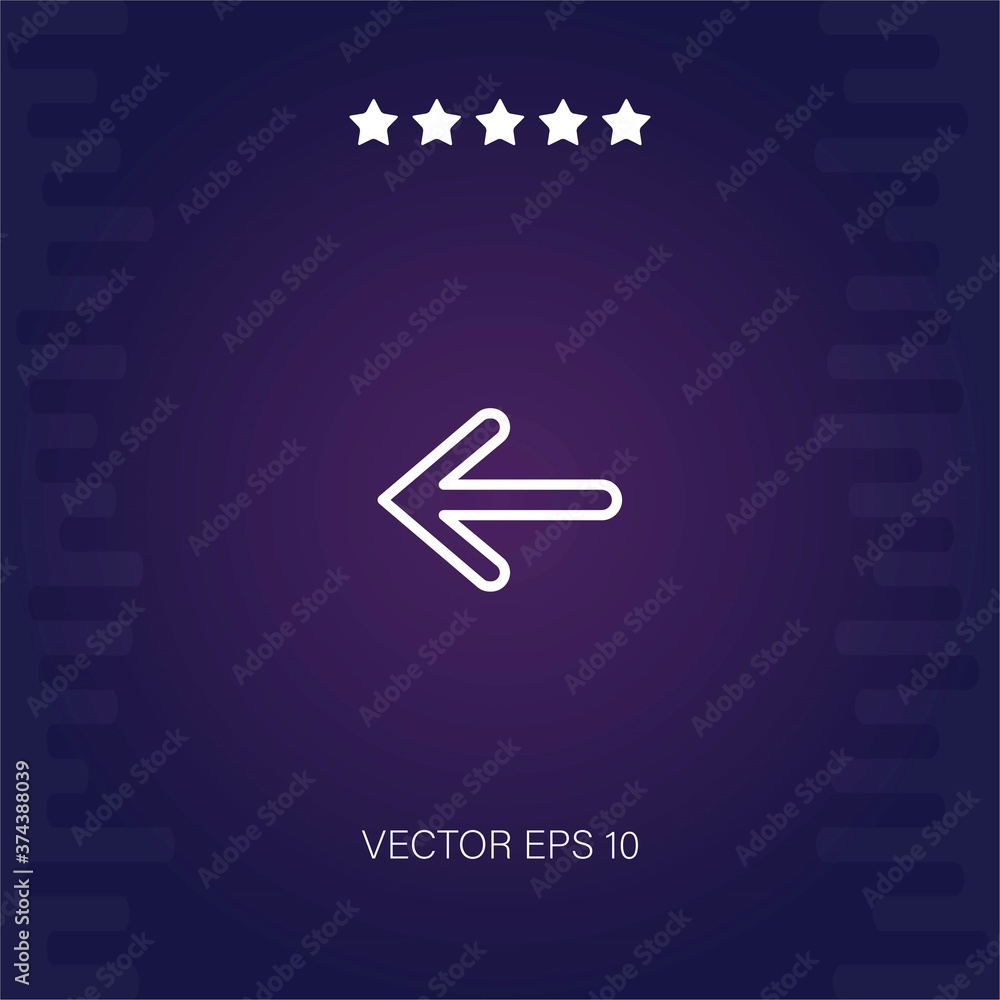 left vector icon modern illustration left vector icon modern illustration