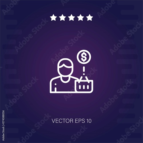 user vector icon modern illustration