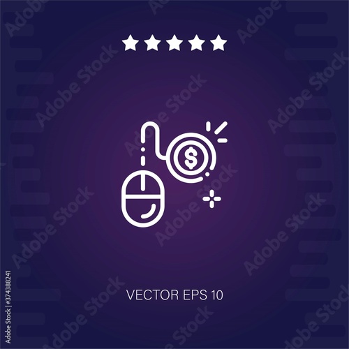 pay per click vector icon modern illustration