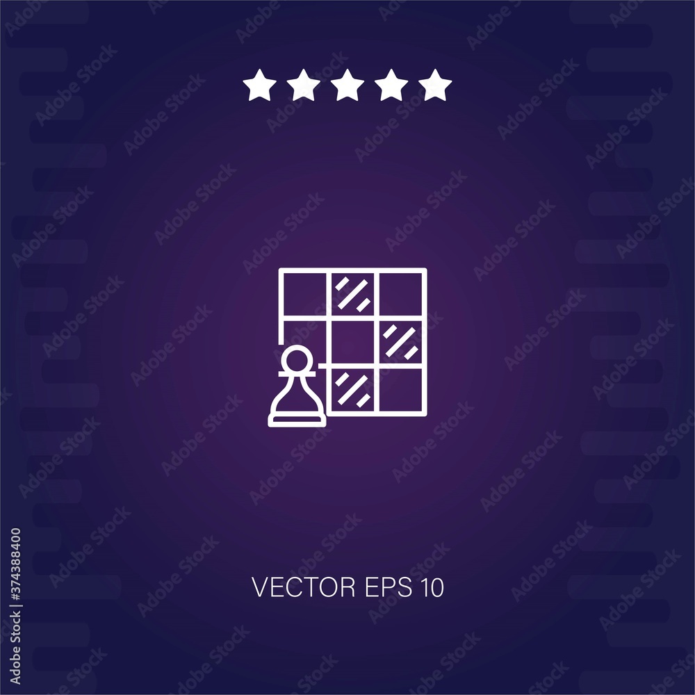 chess vector icon modern illustration chess vector icon modern illustration