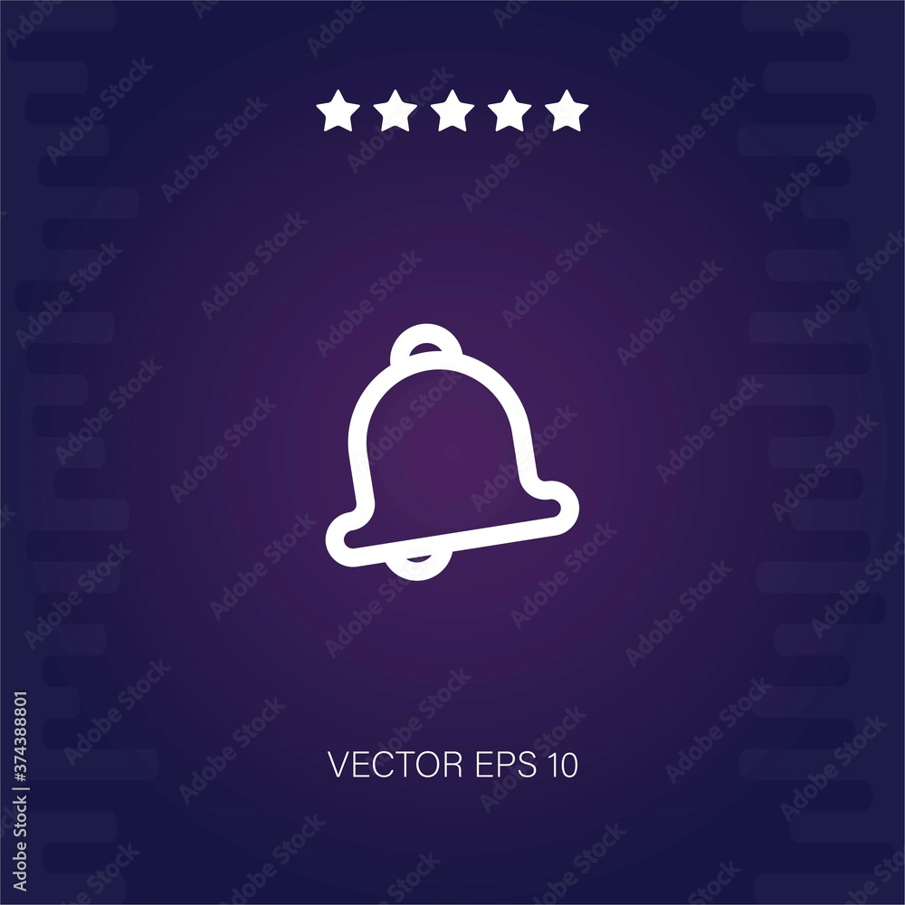 Fototapeta premium bell vector icon modern illustration