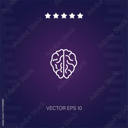 brain vector icon modern illustration