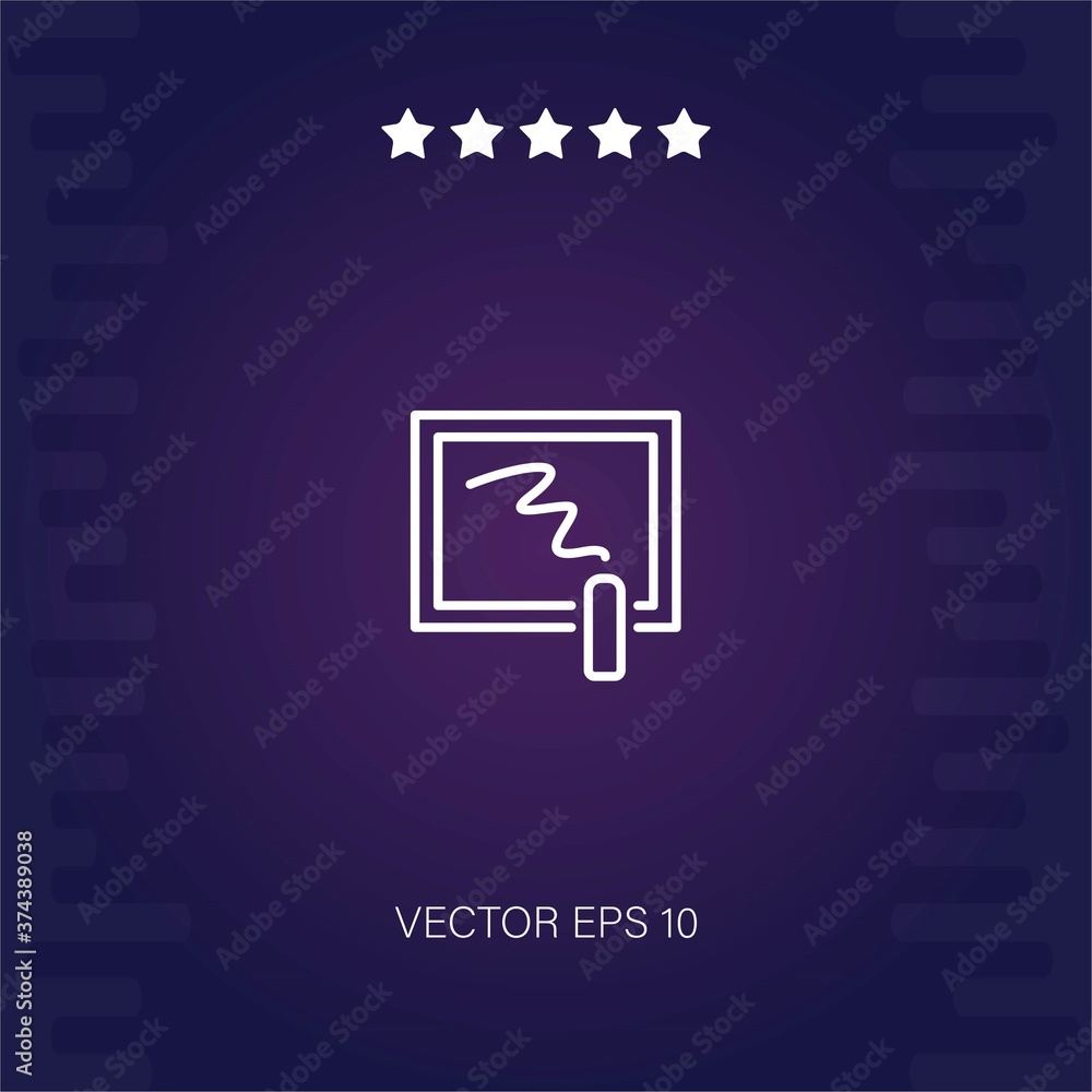 chalk board vector icon modern illustration chalk board vector icon modern illustration