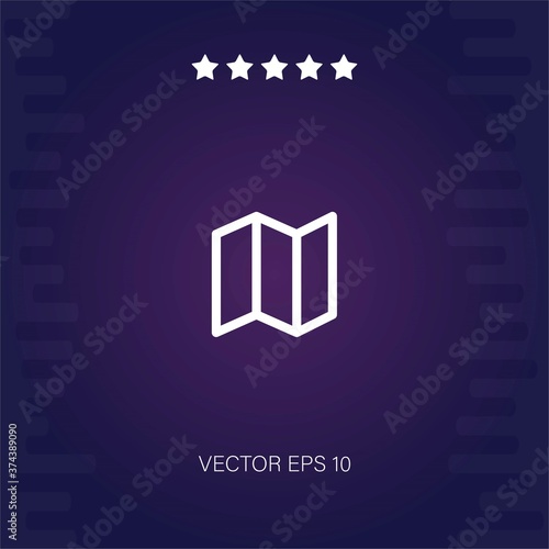 map vector icon modern illustration