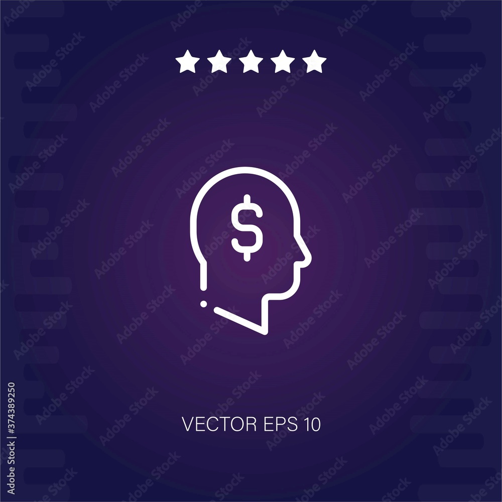 thinking vector icon modern illustration thinking vector icon modern illustration