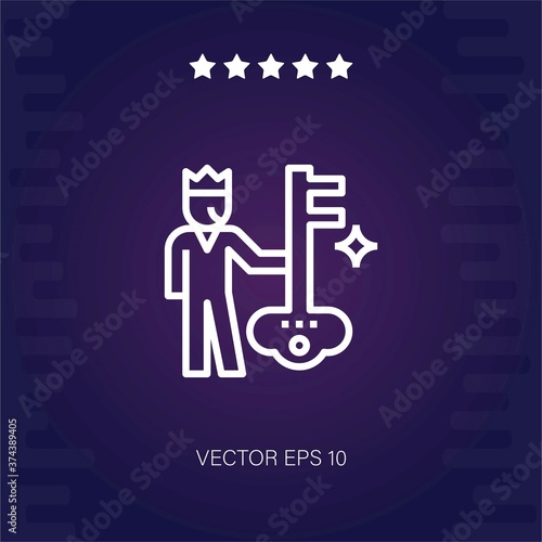 king vector icon modern illustration