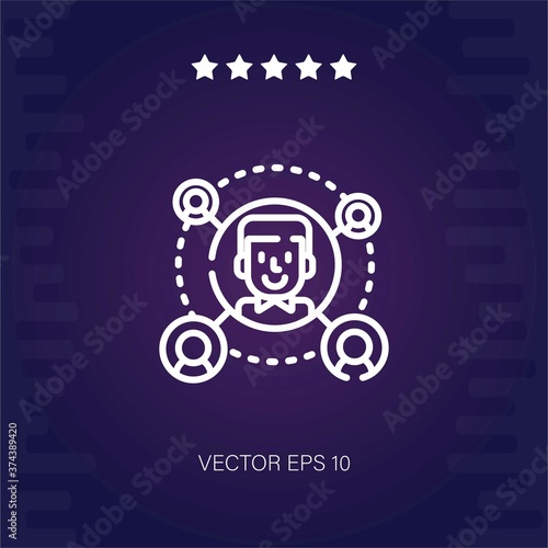 networking vector icon modern illustration