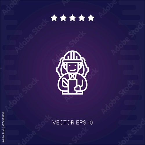 technician vector icon modern illustration