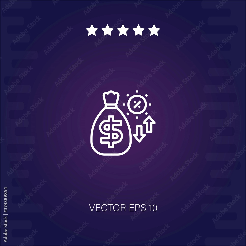 interest rate vector icon modern illustration