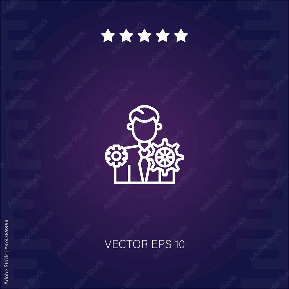 management vector icon modern illustration management vector icon modern illustration
