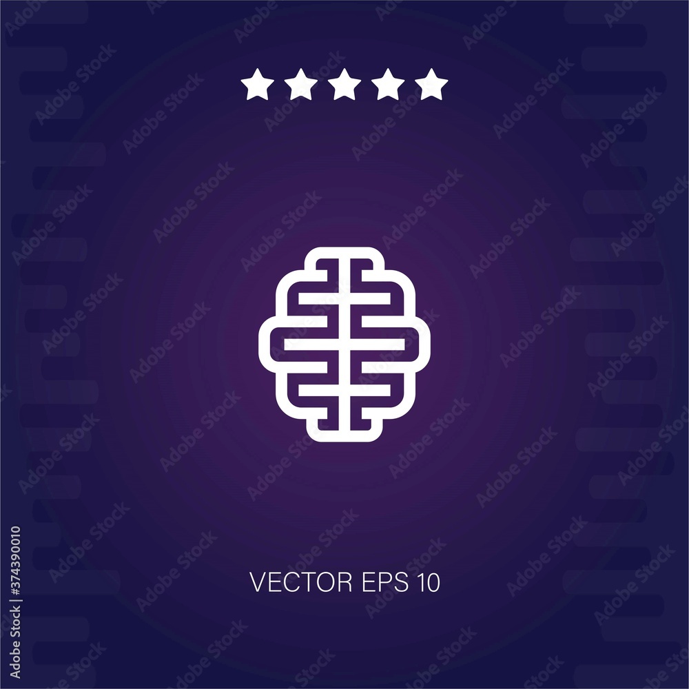 brain vector icon modern illustration