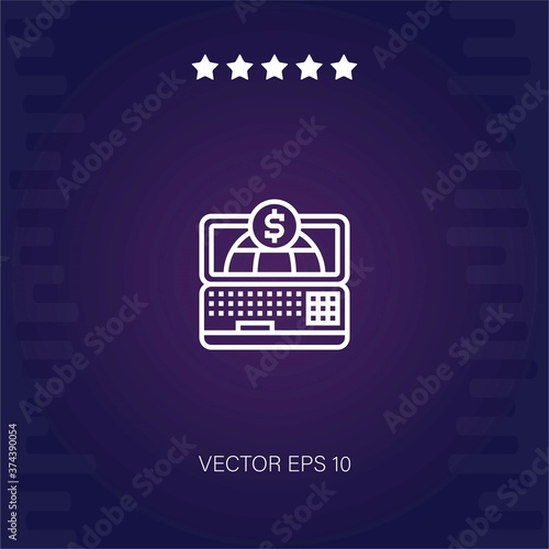 online banking vector icon modern illustration