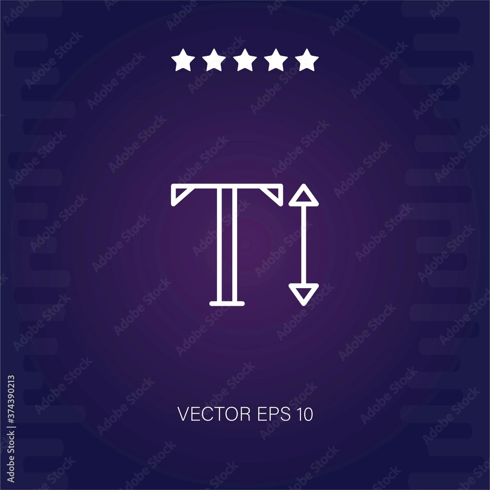 text height vector icon modern illustration text height vector icon modern illustration