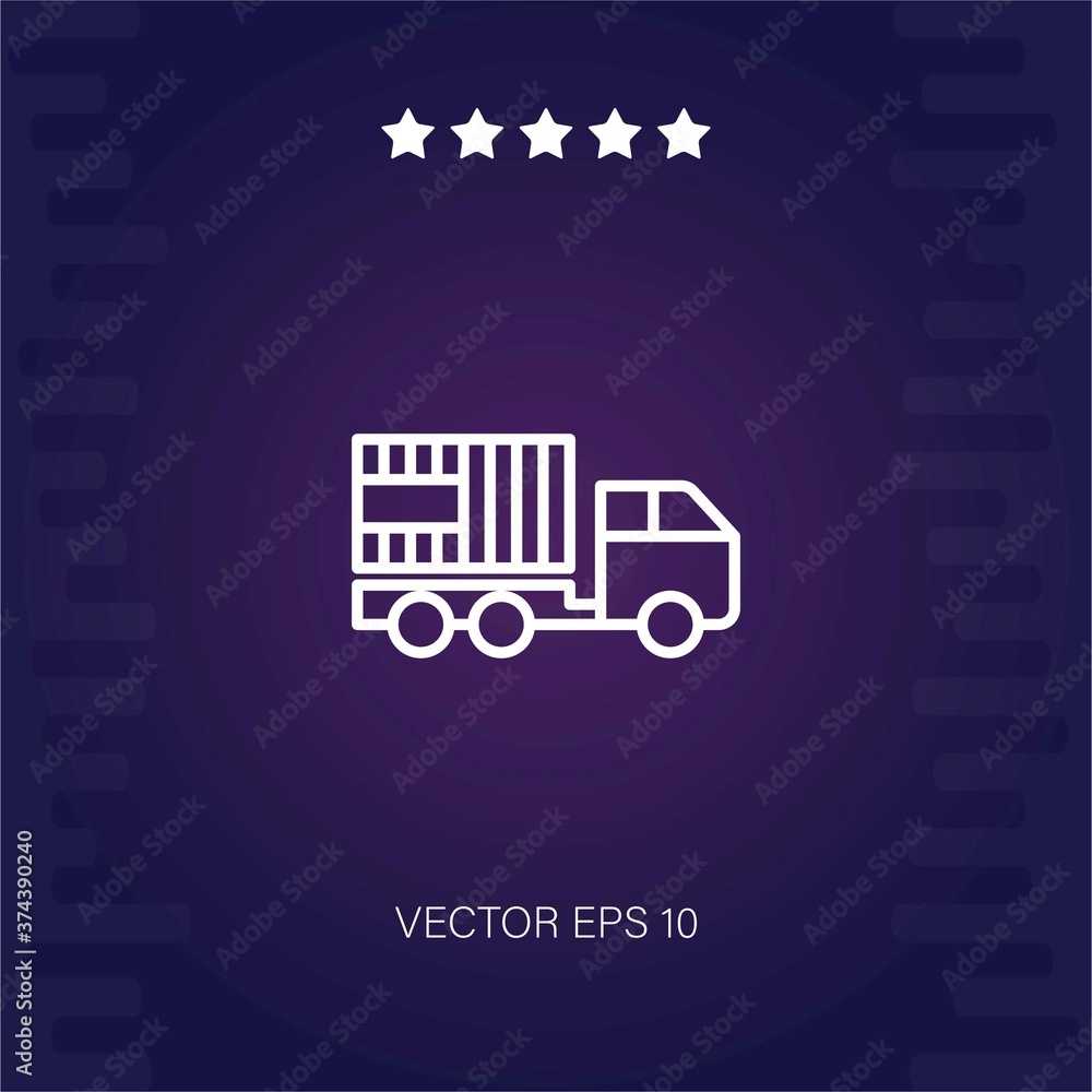 delivery truck   vector icon modern illustration