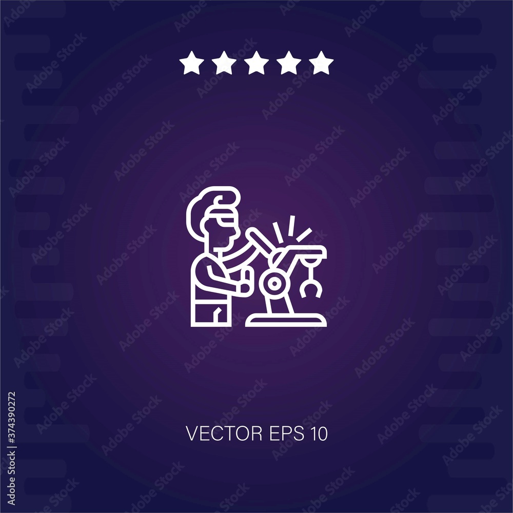 robotic vector icon modern illustration robotic vector icon modern illustration