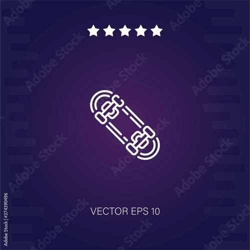 skateboard vector icon modern illustration