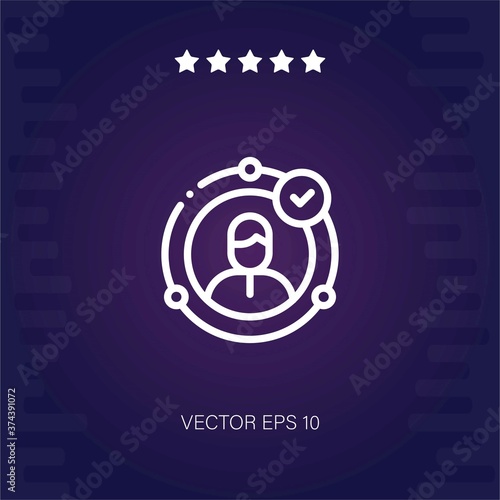 headhunter vector icon modern illustration