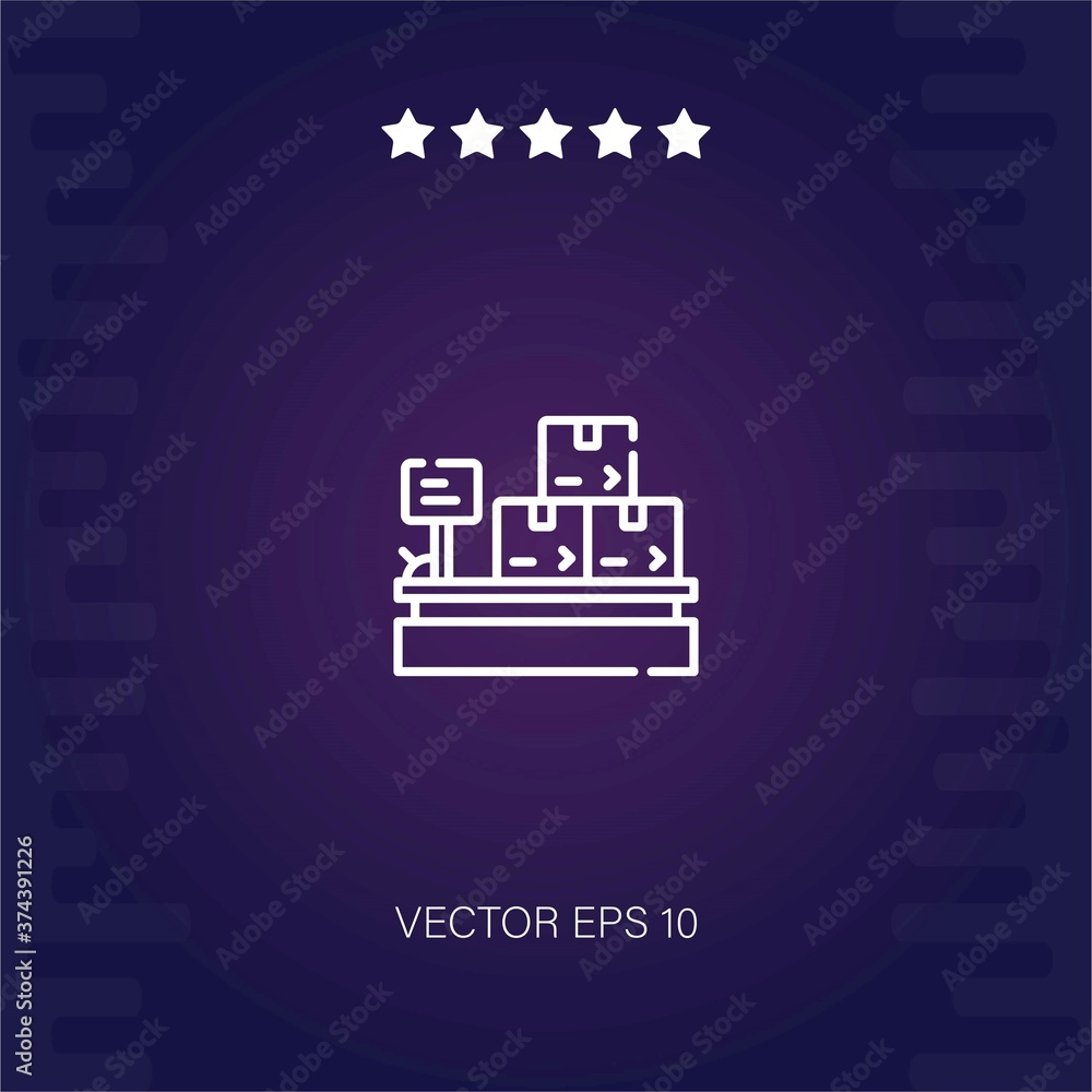 weight vector icon modern illustration