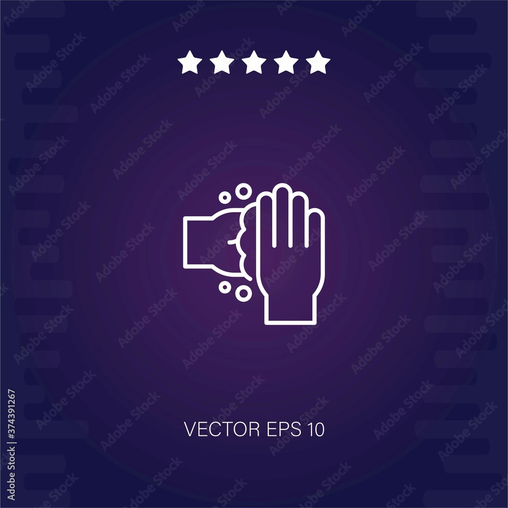 Obraz premium hand wash vector icon modern illustration