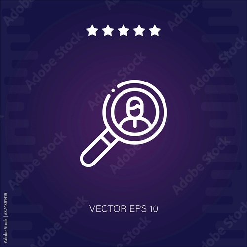 job seeker vector icon modern illustration