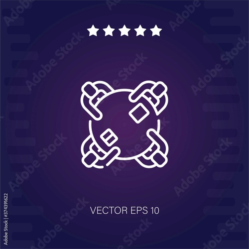 round table vector icon modern illustration