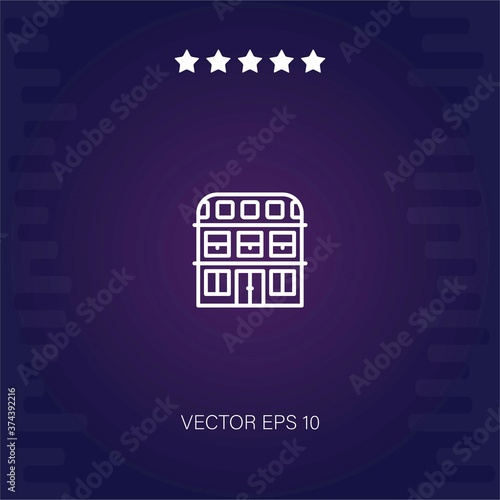 building   vector icon modern illustration