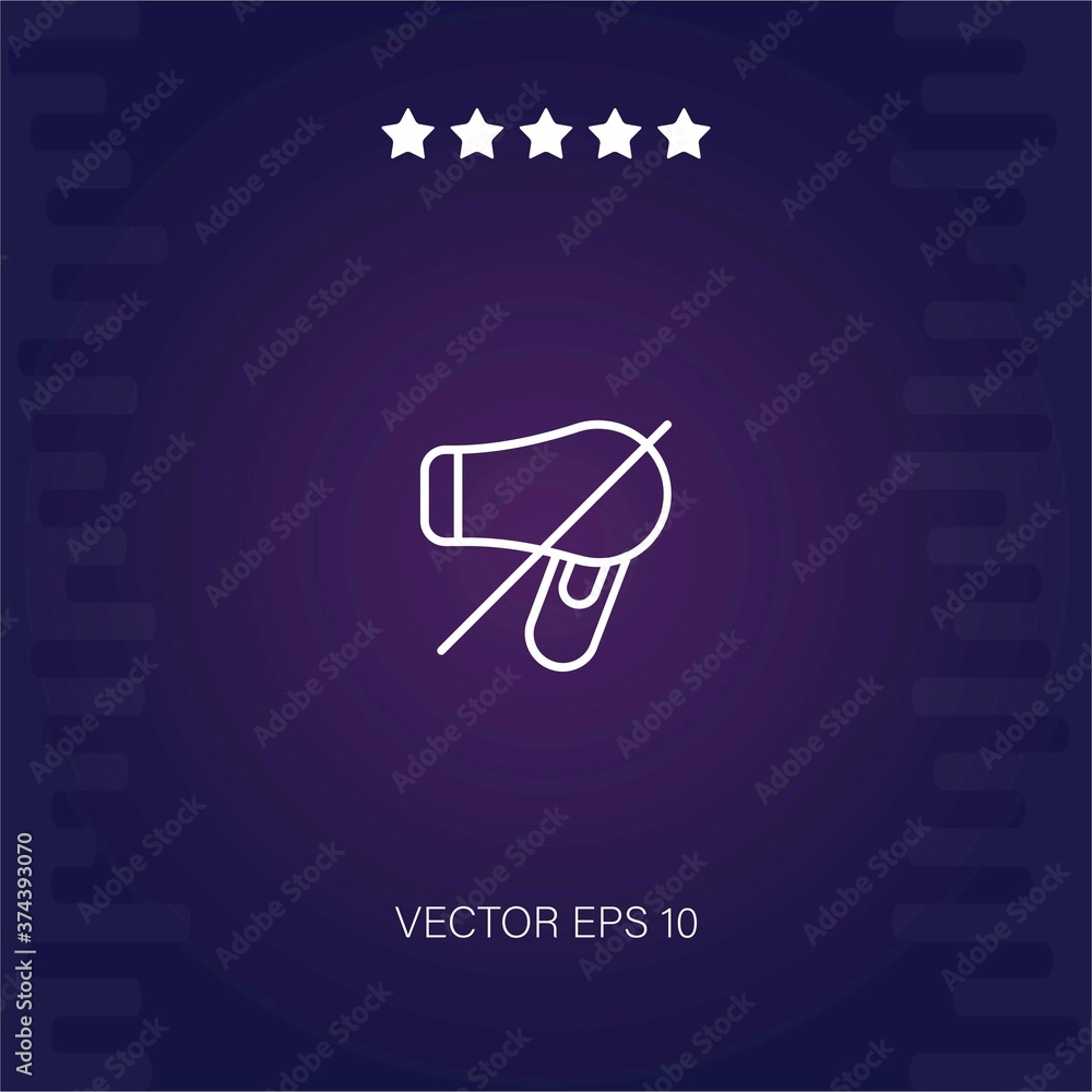 hairdryer vector icon modern illustration hairdryer vector icon modern illustration
