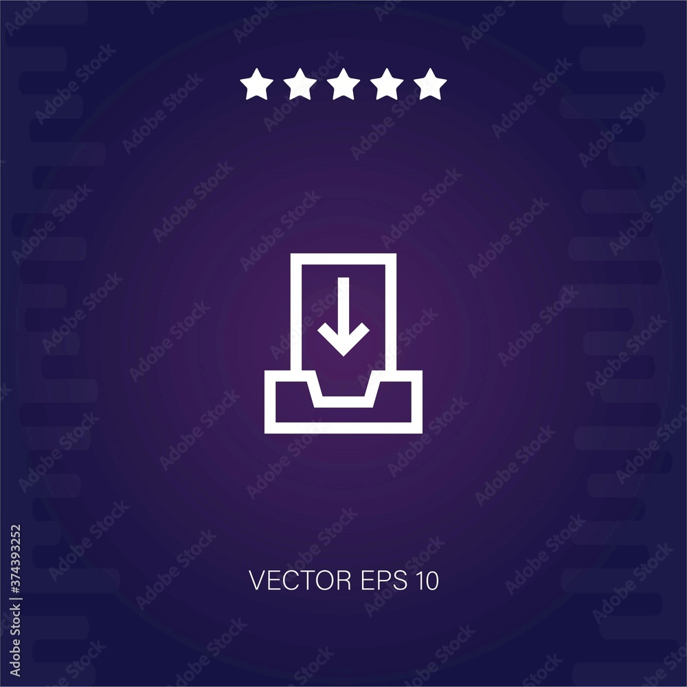 inbox vector icon modern illustration inbox vector icon modern illustration