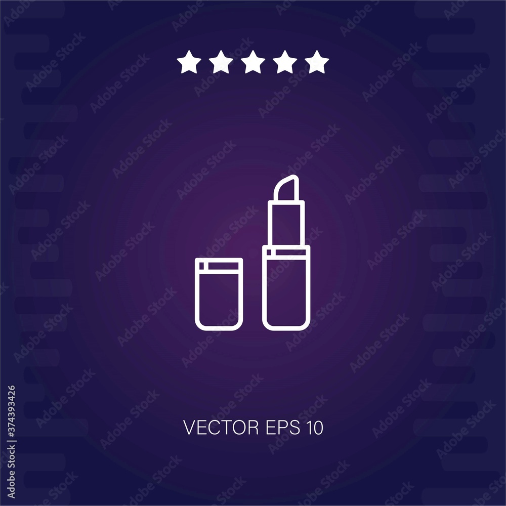 lipstick with cover vector icon modern illustration lipstick with cover vector icon modern illustration