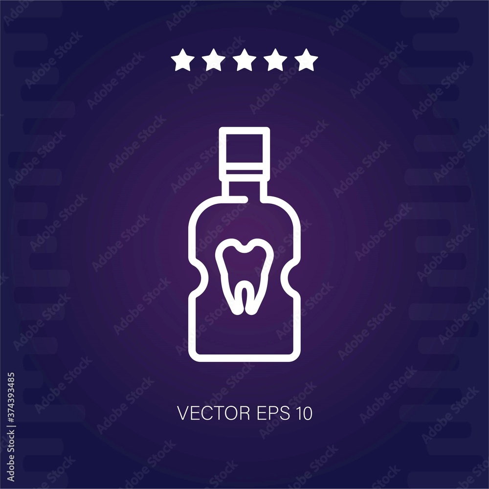 mouth wash vector icon modern illustration mouth wash vector icon modern illustration