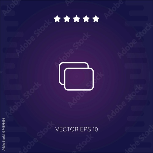 overlapping round cornered rectangles vector icon modern illustration