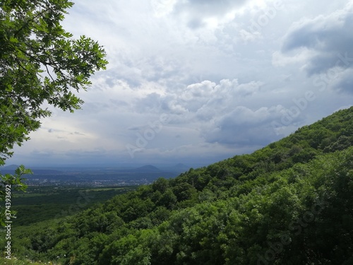 clouds over the mountains