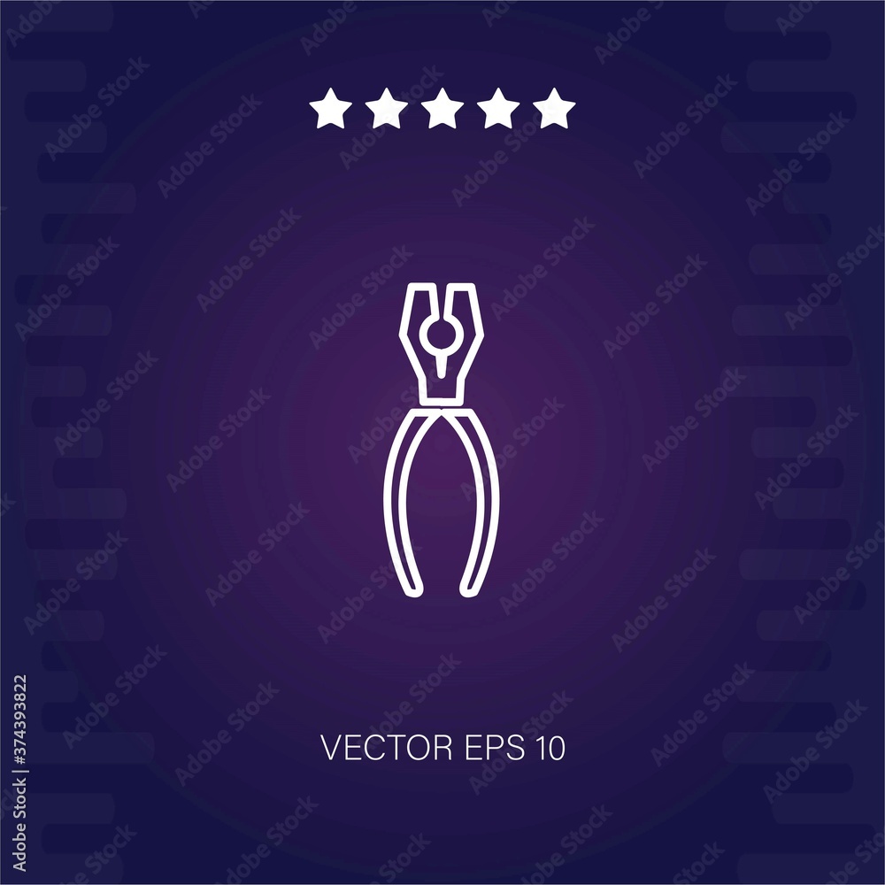 pincer outline vector icon modern illustration pincer outline vector icon modern illustration