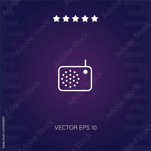 radio reciever vector icon modern illustration