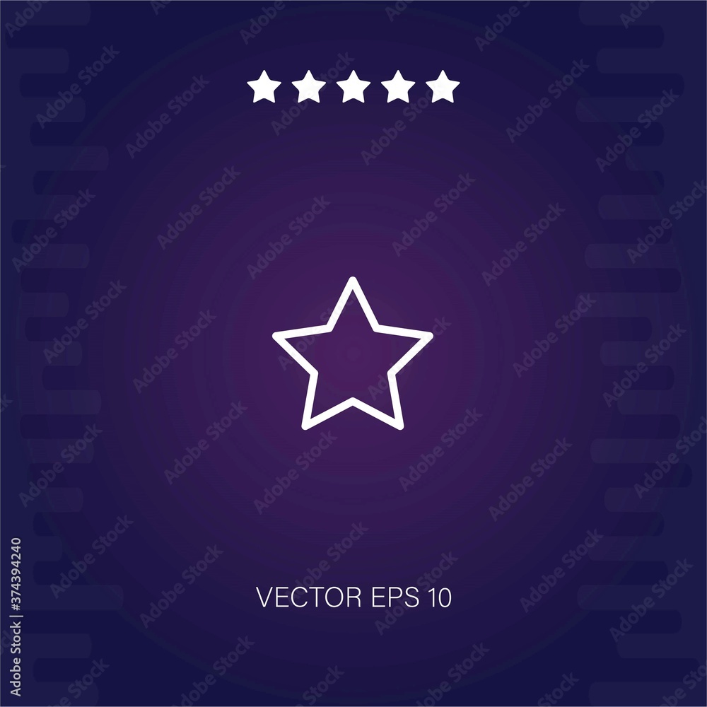 star shaped vector icon modern illustration star shaped vector icon modern illustration