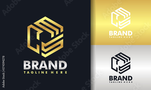 monogram lettering CMS logo