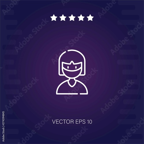 woman vector icon modern illustration