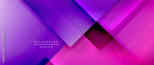 Square shapes composition  fluid gradient geometric abstract background. 3D shadow effects  modern design template