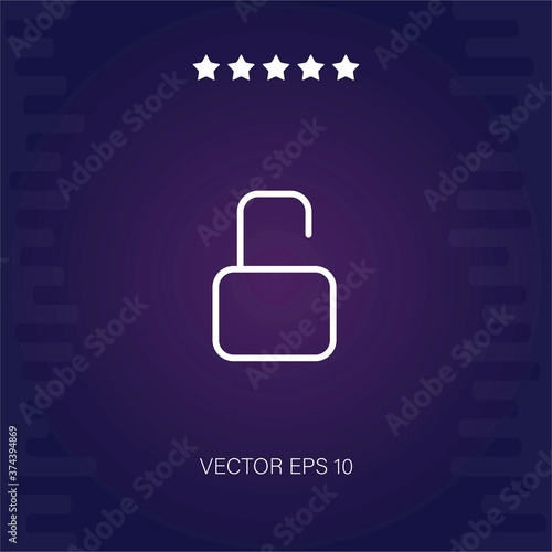 unlocked security vector icon modern illustration