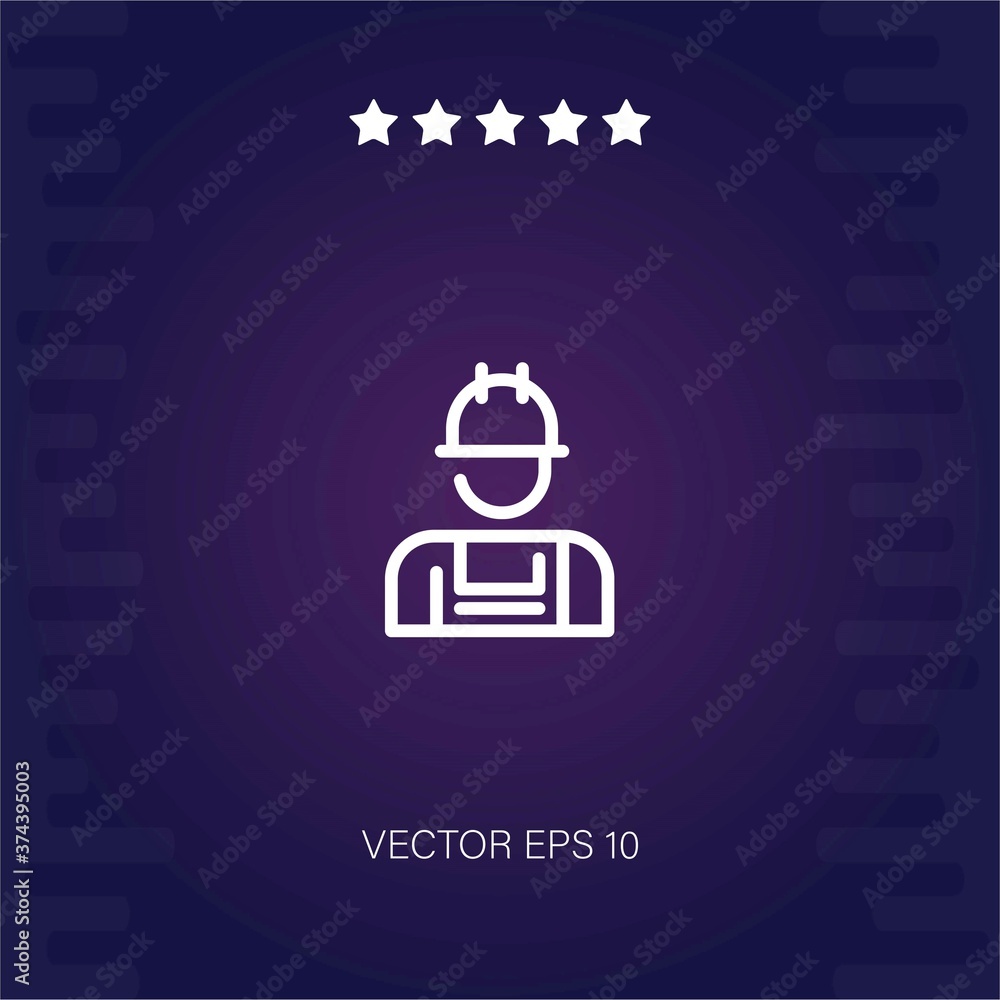 worker vector icon modern illustration worker vector icon modern illustration