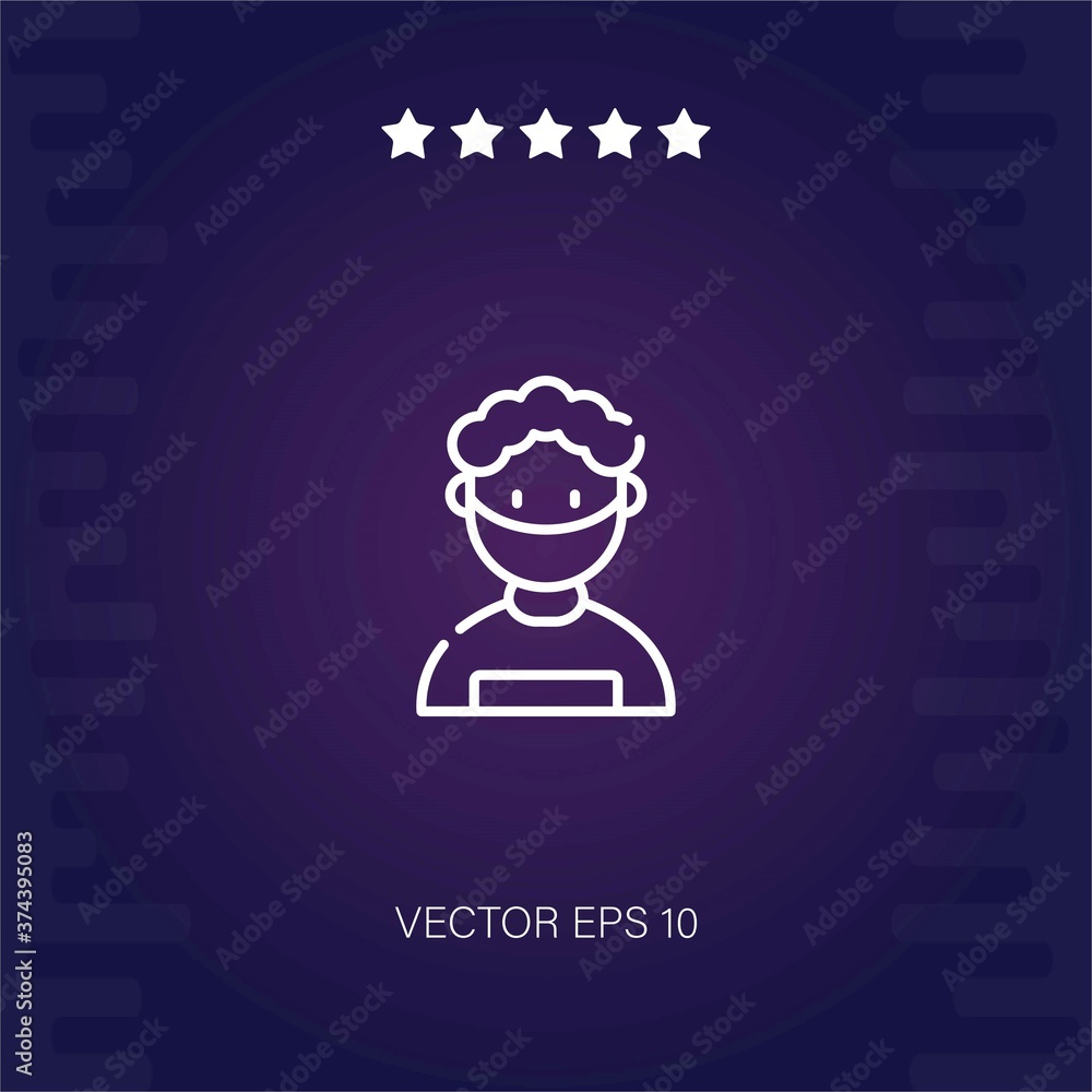 man vector icon modern illustration man vector icon modern illustration