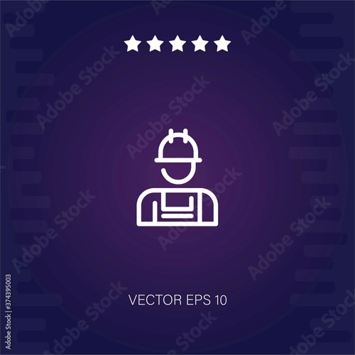 worker vector icon modern illustration