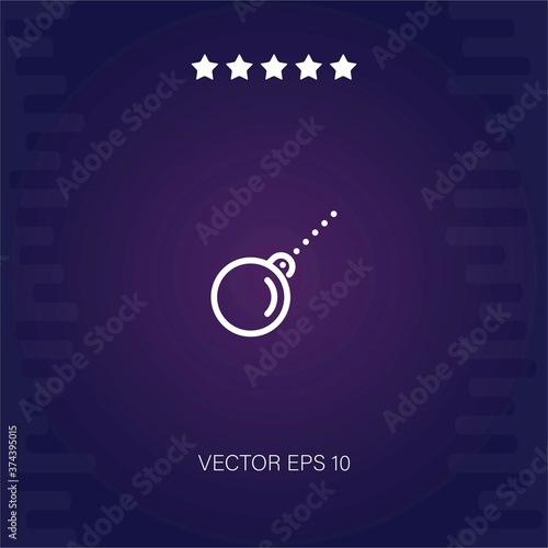 wrecking ball vector icon modern illustration